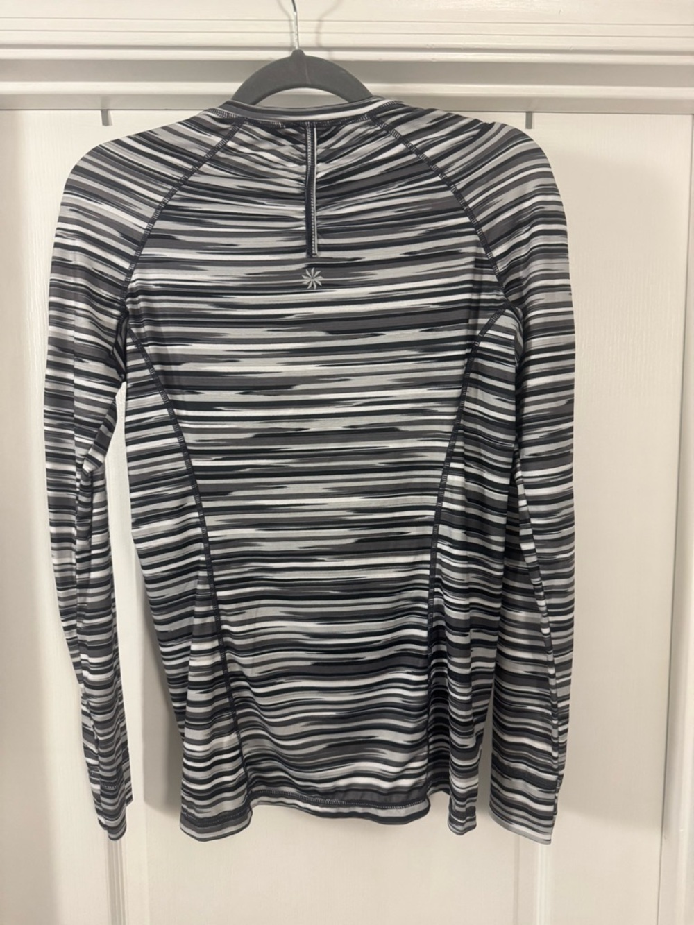 Athleta Black & White Striped Long-Sleeve Shirt - Picture 9 of 14